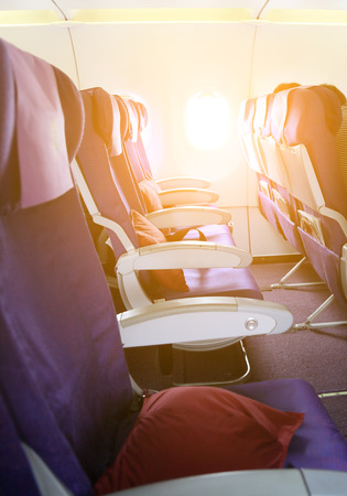 airplane cabin deskの写真素材
