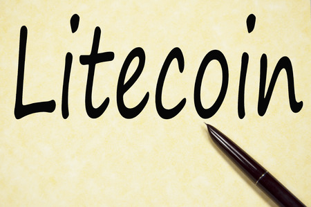 litecoin word write on paperの写真素材