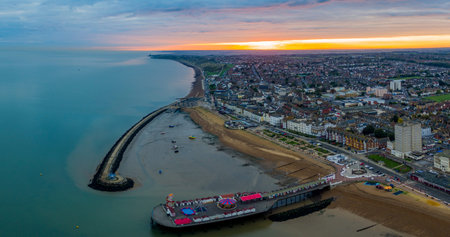 Herne Bay Pier & Neptunes arm sunrise, Kent