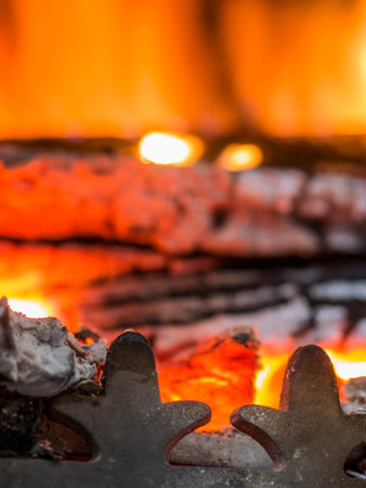 Log fire