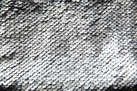 Silver blinking sequins. Sparkling texture Abstract
