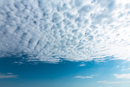 blue sky day with clouds air sunny day wallpapers backgroundの写真素材