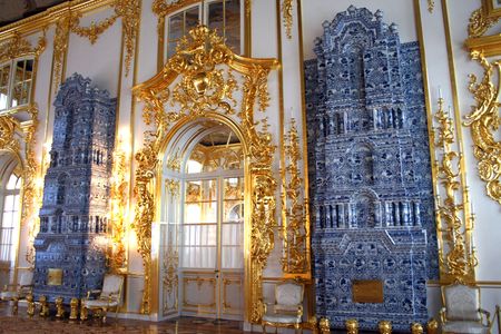 Yekaterinksy Palace at Tsarskoe Syolo (Pushkin) in Russia. My other pictures of Saint Petersburg.の写真素材