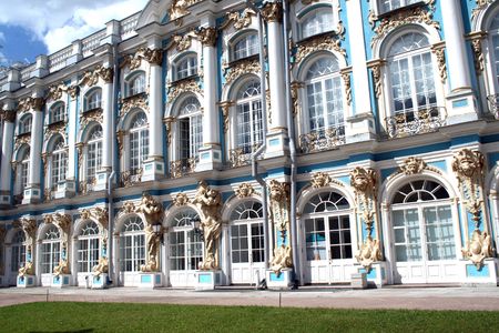 Yekaterinksy Palace at Tsarskoe Syolo (Pushkin) in Russia. My other pictures of Saint Petersburg.の写真素材
