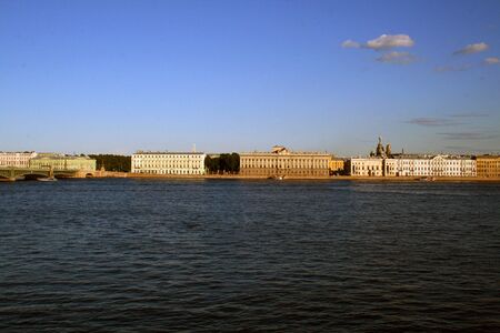 Neva and Saint Petersburg view, Russia My other pictures of Saint Petersburg.の写真素材