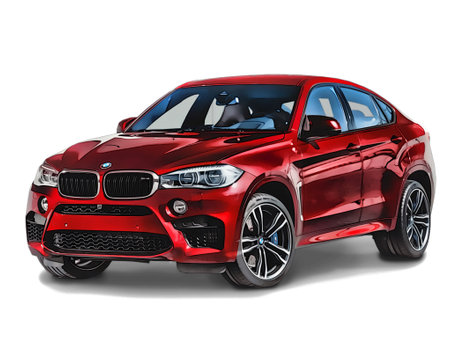 Illustration of a BMW X6のeditorial素材