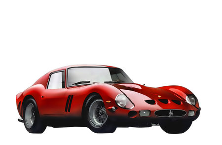 Illustration of an isolated Ferrari 250GTO. High qualityのeditorial素材