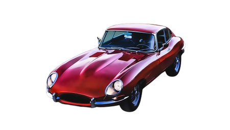 Illustration of an isolated Jaguar E-Type. High quality