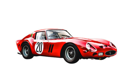 Illustration of an isolated Ferrari 250GTO. High qualityのeditorial素材