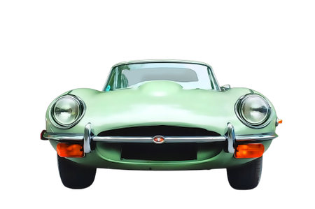 Illustration of an isolated Jaguar E-Type. High qualityのeditorial素材