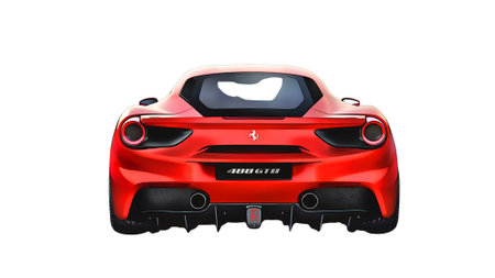 Illustration of an isolated Ferrari 458. High quality