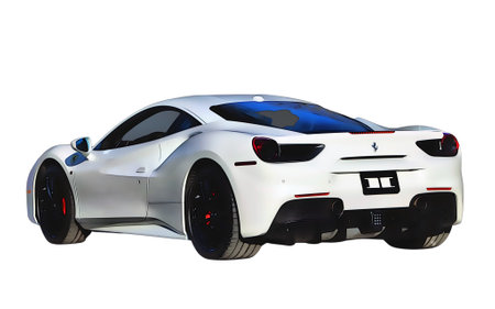Illustration of an isolated Ferrari 458. High qualityのeditorial素材