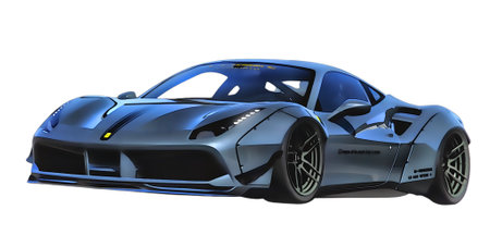 Illustration of an isolated Ferrari 458. High qualityのeditorial素材
