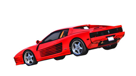 Illustration of an isolated Ferrari F40. High quality illustrationのeditorial素材