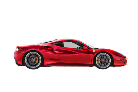 Illustration of an isolated Ferrari 458. High qualityのeditorial素材