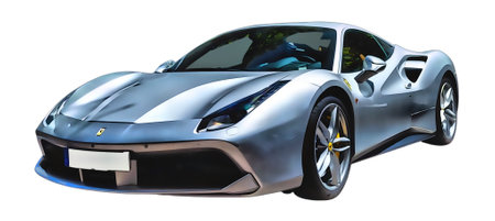 Illustration of an isolated Ferrari 458. High qualityのeditorial素材