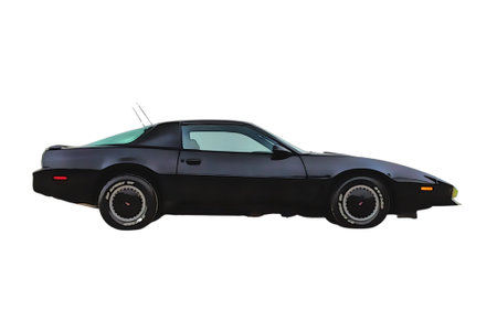 Illustration of Knight Rider Pontiac Firebird. High quality illustrationのeditorial素材