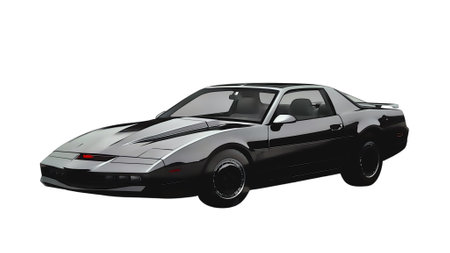 Illustration of Knight Rider Pontiac Firebird. High quality illustrationのeditorial素材