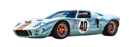 Illustration of an Isolated Ford GT80 . High quality illustrationのeditorial素材