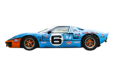 Illustration of an Isolated Ford GT80 . High quality illustrationのeditorial素材