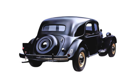 Illustration of an isolated Citroen Traction. High quality illustrationのeditorial素材