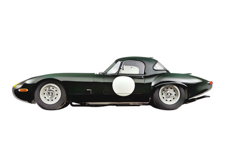 Illustration of an isolated Jaguar Type E. High quality illustrationのeditorial素材