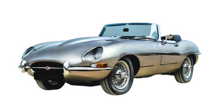 Illustration of an isolated Jaguar Type E. High quality illustrationのeditorial素材