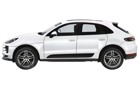 Illustration of an isolated Porsche Macan. High quality illustrationのeditorial素材