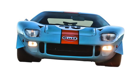 Illustration of an Isolated Ford GT80 . High quality illustrationのeditorial素材