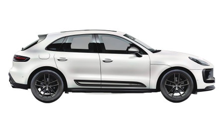 Illustration of an isolated Porsche Macan. High quality illustrationのeditorial素材