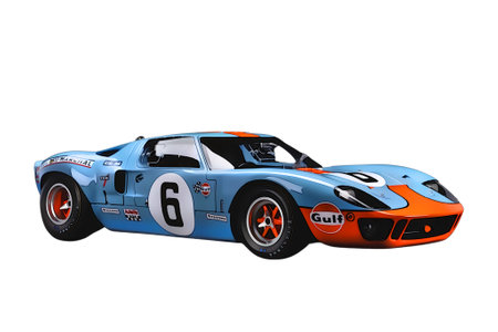 Illustration of an Isolated Ford GT80 . High quality illustrationのeditorial素材