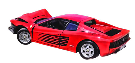 Illustration of an isolated Ferrari F40. High quality illustrationのeditorial素材