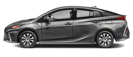 Illustration of an isolated Toyota Prius. High quality illustrationのeditorial素材