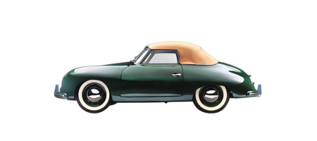 Illustration of an isolated Porsche 356. High quality illustrationのeditorial素材