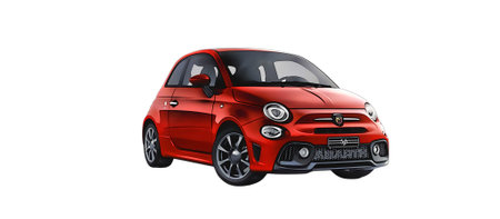 Illustration of an isolated abarth 695. High quality illustrationのeditorial素材