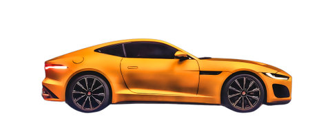 Illustration of an isolated Jaguar F-Type. High quality illustrationのeditorial素材