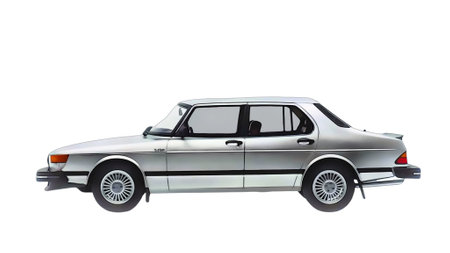 Illustration of an isolated Saab 900. High quality illustrationのeditorial素材