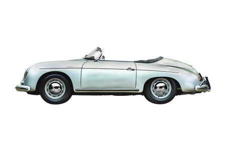 Illustration of an isolated Porsche 356. High quality illustrationのeditorial素材