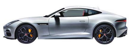 Illustration of an isolated Jaguar F-Type. High quality illustrationのeditorial素材
