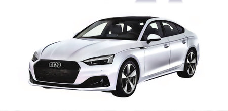 Illustration of an isolated Audi A5. High quality illustrationのeditorial素材