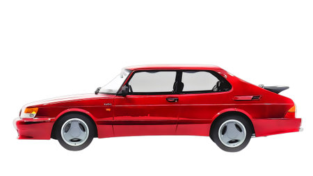 Illustration of an isolated Saab 900. High quality illustrationのeditorial素材