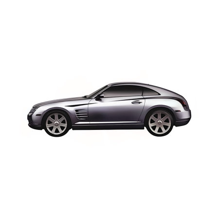 Illustration of an isolated Chrysler Crossfire. High quality illustrationのeditorial素材