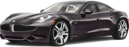 Illustration of a Fisker Karma Revero. High quality illustrationのeditorial素材
