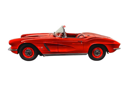 Illustration of an isolated Chevrolet Corvette Stingray. High quality illustrationのeditorial素材