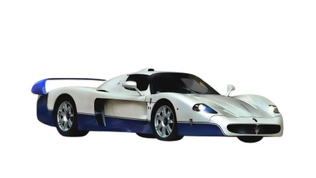 Illustration of an isolated Maserati MC12. High quality illustrationのeditorial素材