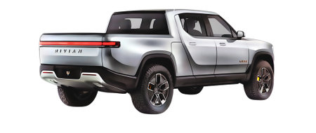 Illustration of an isolated Rivian R1. High quality illustrationのeditorial素材