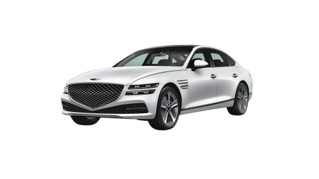 Illustration of an isolated Genesis g80. High quality illustrationのeditorial素材