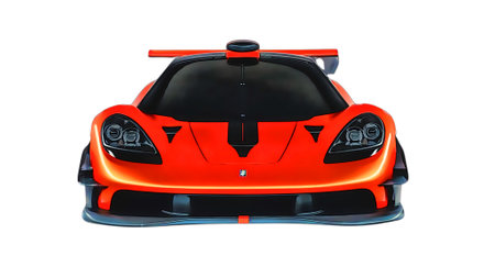 Illustration of an isolated Koenigsegg. High quality illustrationのeditorial素材