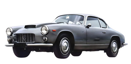 Illustration of an isolated aston martin db5. High quality illustrationのeditorial素材