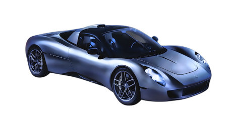 Illustration of an isolated Koenigsegg. High quality illustrationのeditorial素材